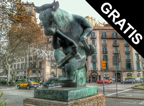 Escultura el toro pensador by Gratis in Barcelona