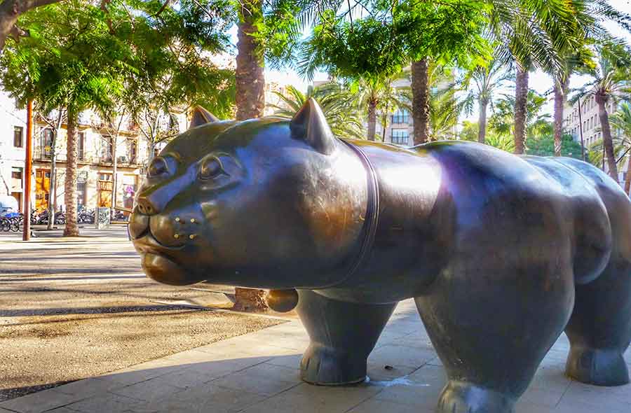 Escultura Gato de Botero by Gratis in Barcelona