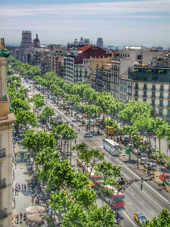 Passeig de Gracia avenue in Barcelona